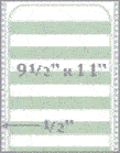 9 1/2" x 11" - 20# 1-Ply Continuous Computer Paper (2,700 sheets/carton) Regular Perf - 1/2" Green Bar 9 1/2" x 11" - 20# 1-Ply Continuous Computer Paper (2,700 sheets/carton) Regular Perf - 1/2" Green Bar