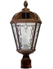 Gama Sonic Royal Solar Lamp with GS-Solar LED Light Bulb with 3 Inch Fitter - Brushed Bronze