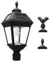 Imperial Solar Light with GS Solar Light Bulb with Eagle & Acorn Finials