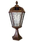 Gama Sonic Royal Pier Mount Solar Lamp with GS-Solar LED Light Bulb - Brushed Bronze
