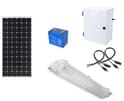 Earthtech Products Shipping Container Lighting Kit - 1 Light (3100 Lumens), 100W Solar Panel, 55 Ah Battery