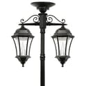 Victorian Solar Lamp Post With 2 Hanging 13 LED Light Heads