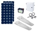 Earthtech Products Shipping Container Lighting Kit 2 - 2 Lights (6200 Lumens), 2 100W Solar Panel, 84 Ah Battery