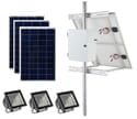 Earthtech Products Commercial Solar Flag Pole Lighting Kit for Flagpoles Up to 30 Feet - 3 Lights (4500 Total Lumens)