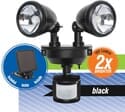 Solar Powered Dual Head LED Security Spotlight