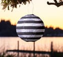 Black and White Stripe Solar Lantern