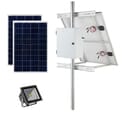 Earthtech Products Solar Sign & Landscape Light Kit - 1 Light (2250 Lumens), 2 - 100W Solar Panels, 140 Ah Battery