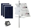 Earthtech Products Solar Sign & Landscape Light Kit - 1 Light (3950 Lumens), 3 - 100W Solar Panels, 140 Ah Battery