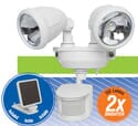 Solar Powered Dual Head LED Security Spotlight