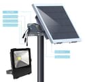 Commercial Solar Flood Light with 50 Watt Solar Panel - 6000 Lumen