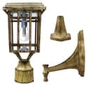 Prairie Bulb Solar Lamp Post Light in Weathered Bronze