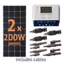 Grape Solar 400 Watt Off-Grid Solar Panel Kit