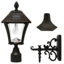Gama Sonic Baytown Bulb Solar Light - With Pole, Post & Wall Mount Kit - Black