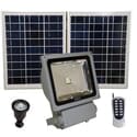 FL9W LED Solar Flood Light with Remote Control, SMD LED, Lithium Ion Battery and PIR Motion Features