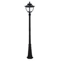 Pagoda Bulb Solar Lamp Post - Black