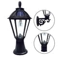 Gama Sonic Polaris Bulb Solar Light - With Pole, Post & Wall Mount Kit - Black