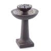 River Stone Brown 2-Tier Solar-On-Demand Fountain