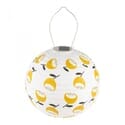 Soji Stella Tyvek Print and Punch - Lemon Poppy Globe 12" Solar Lantern