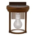 Gama Sonic Solar Coach Lantern with GS Solar LED Light Bulb with Red Copper Finish