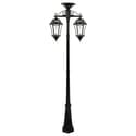 Gama Sonic Victorian Bulb Double Downward Hanging Solar Lamp Post