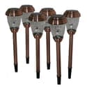 Copper Charleston Solar Pathway Lights 6-Pack