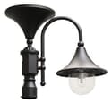Everest Solar Lamp with GS Solar LED Light Bulb in Black - Fits Existing 3" Post