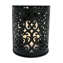 Black Montrose Wall Sconce with 3x5" Resin Timer Candle