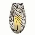 Soho Swirled Glass Hurricane with Flameless Pillar Candle