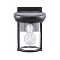 Solar Coach Lantern with GS Solar LED Light Bulb with Black Finish