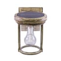 Solar Coach Lantern with GS Solar LED Light Bulb with Weathered Bronze Finish