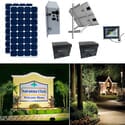 Earthtech Products Solar Sign & Landscape Light Kit - 1 Light (2250 Lumens), 2 - 100W Solar Panel, (2) 100 Ah Batteries