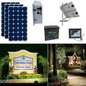 Earthtech Products Solar Sign & Landscape Light Kit - 1 Light (3950 Lumens), 3 - 100W Solar Panels, 140 Ah Battery