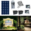 Earthtech Products Solar Sign & Landscape Light Kit - 2 Lights (1662 Lumens each), 250W Solar Panel, (2) 100 Ah Batteries