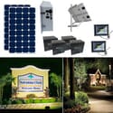 Earthtech Products Solar Sign & Landscape Light Kit - 2 Lights (3950 Lumens each), (2) 250W Solar Panels, (2) 234 Ah Batteries
