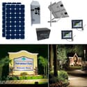 Earthtech Products Solar Sign & Landscape Light Kit - 2 Lights (800 Lumens each), 2 - 100W Solar Panels, 100 Ah Battery