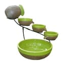 Solar Cascade 4 Tier Ceramic Fountain (Kiwi Green)