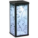 Frosted Scroll Solar Lantern