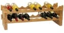 Oceanstar 18-Bottle Stackable Bamboo Wine Rack