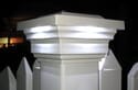 Regal White Solar Post Cap for 4x4 Posts