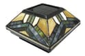 Solar Post Light - Tiffany Style Stained Glass
