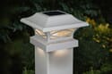 Kingsbridge White Dual Lighted Solar Post Cap