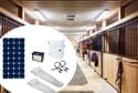 Earthtech Products Barn and Outbuilding Lighting Kit 2 - 2 Lights (6200 Lumens), 150W Solar Panel, 84 Ah Battery