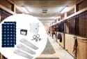 Earthtech Products Barn and Outbuilding Lighting Kit 3 - 3 Lights (9300 Lumens), (2) 100W Solar Panel, 100 Ah Battery