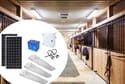 Earthtech Products Barn and Outbuilding Lighting Kit 3 - 3 Lights (9300 Lumens), (2) 100W Solar Panel, 100 Ah Battery