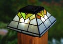 Wellington Solar Post Cap Light Tiffany Style