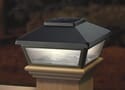 Black Solar Post Cap Light, Decorative Solar Light for 4x4 Posts (Inside Dimensions measure 3-5/8" x 3-5/8")