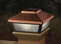 Copper-Plated Solar Post Cap Light, Decorative Solar Light for 4x4 Posts (Inside Dimensions measure 3-5/8" x 3-5/8")