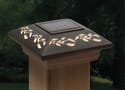 Leaf Designer Post Cap Light for 4x4 Posts (Inside Dimensions measure 3-5/8" x 3-5/8")