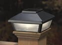 Pewter Solar Post Cap Light, Decorative Solar Light for 4x4 Posts (Inside Dimensions measure 3-5/8" x 3-5/8")