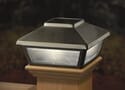 Stainless Steel-Plated Solar Post Cap Light, Decorative Solar Light for 4x4 Posts (Inside Dimensions measure 3-5/8" x 3-5/8")